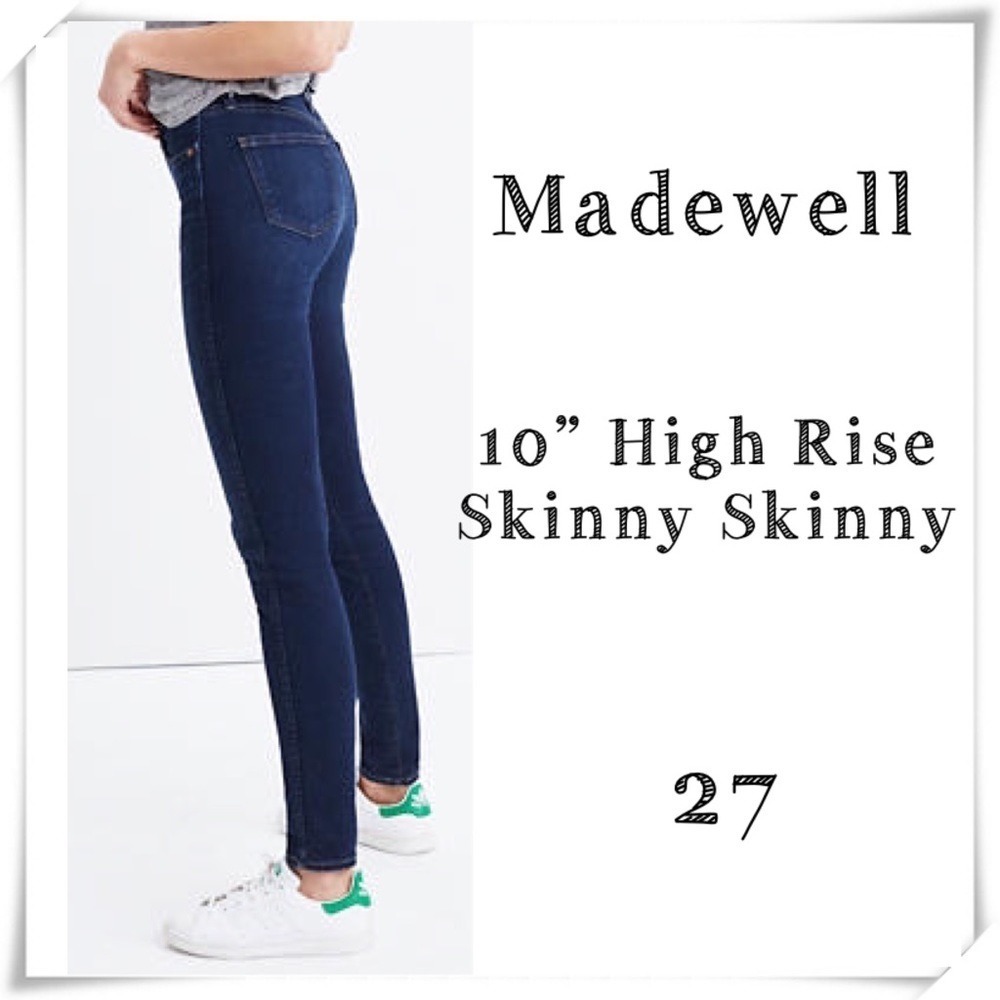 MADEWELL 10” High Rise Skinny Skinny Jeans in Hayes Wash Style F4684